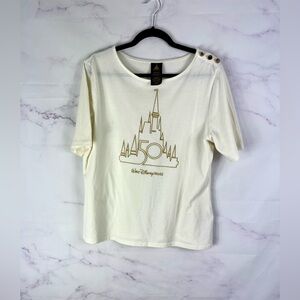 Walt Disney World 50th Anniversary Button-Shoulder Tee – XL